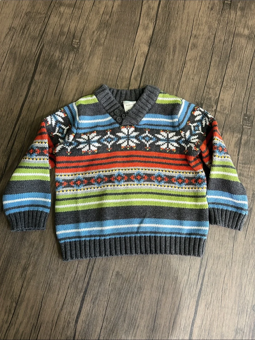 Gymboree Striped Fair Isle Sweater size 18-24 months